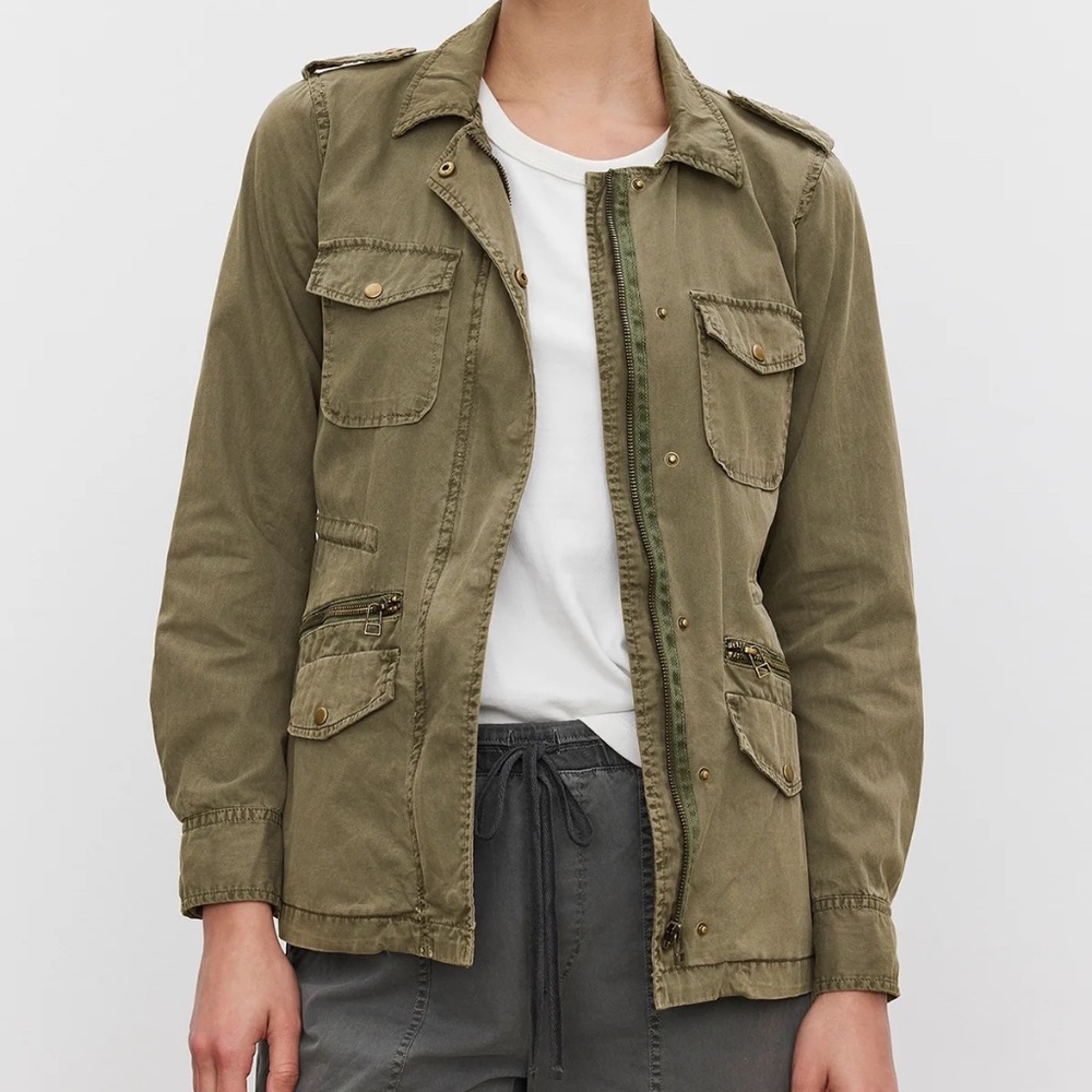 LiLy Aldridge Army Olive Green Utility Jacket